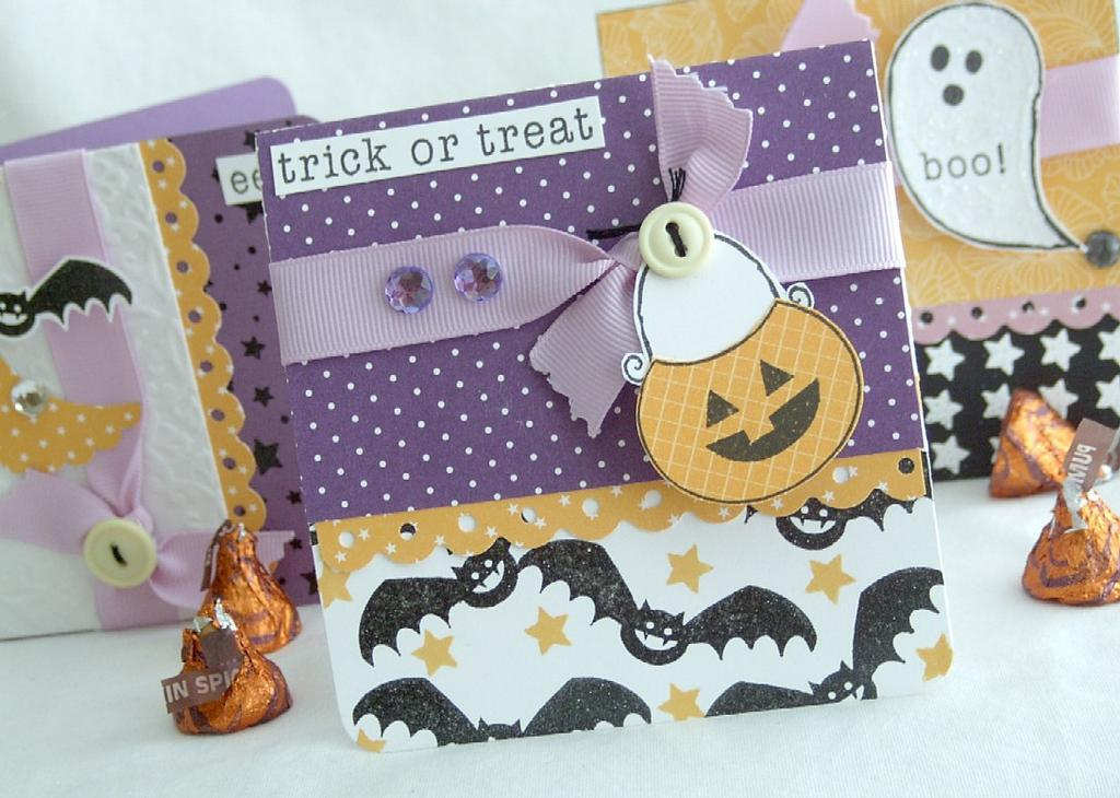 Papertrey Ink Supplies Used:<br />
Stamps:  Boo to You<br />
Cardstock:<br />
White...
