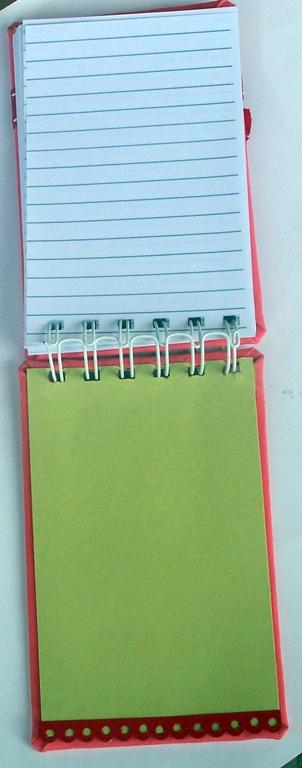 Inside of the notebook