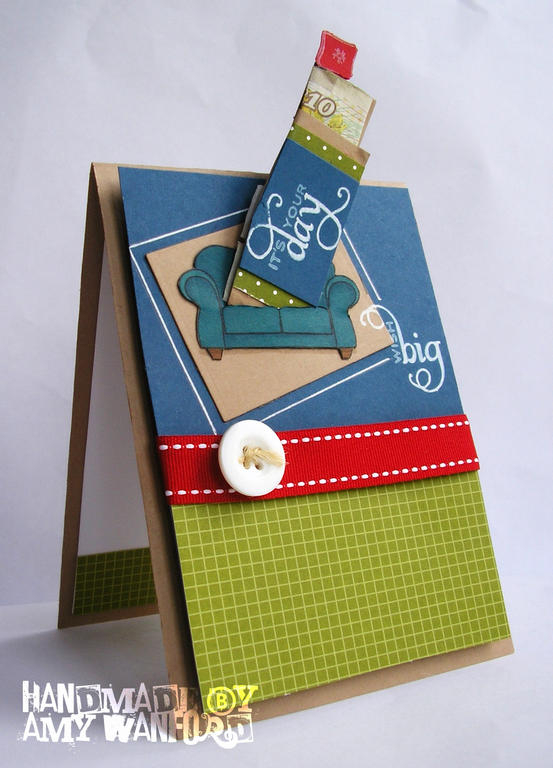 The holder co-ordinates with the card and is completely removable!