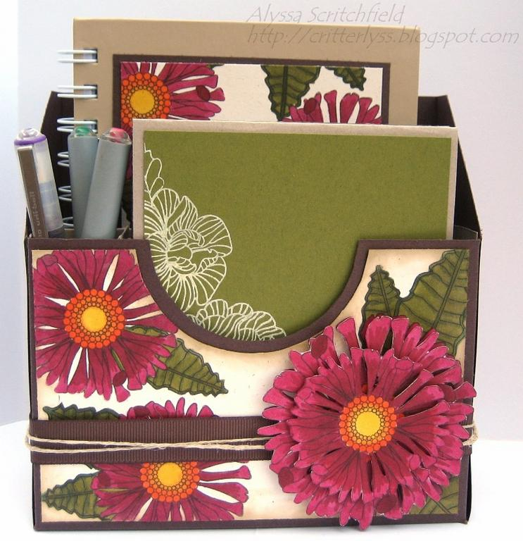 Finished template including journal, cards, pens