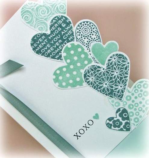 Heart Prints card Close-up