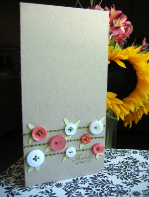 Stamps:  Floral Frenzy (Sentiment)<br />
Ink:  Ripe Avocado<br />
Cardstock:  Kraft &amp;...