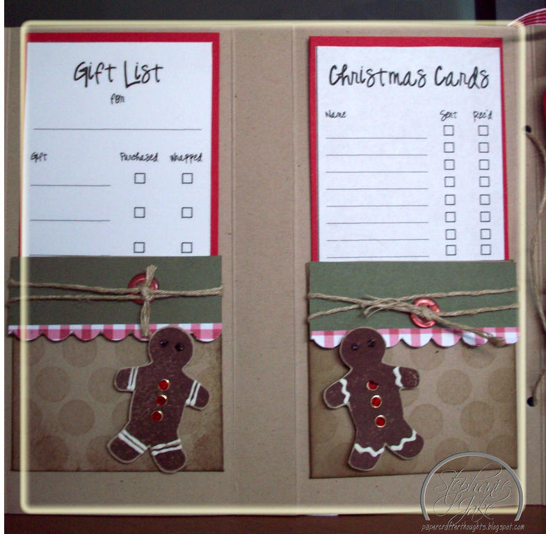 Close Up of Christmas Organizer<br />
Stephanie Jake (http://papercrafterthoughts.blogspot.com)