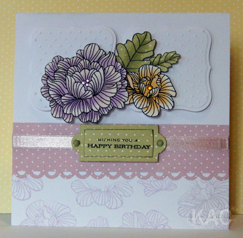 Supplies: Patterned Paper: PTI: Bitty dots; Stamps: PTI: in bloom; everyday classics; Ink:...