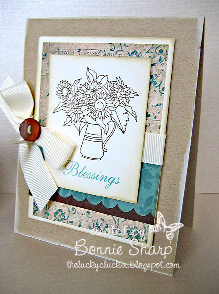 I loved the non-colouring look that Melissa Phillips had used on one of her cards (albeit red...
