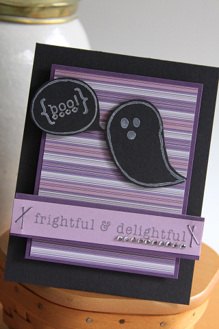 Stamps: Boo to You<br />
Paper: Smokey Shadow, Plum Pudding, Lavender Moon, Giudelines...