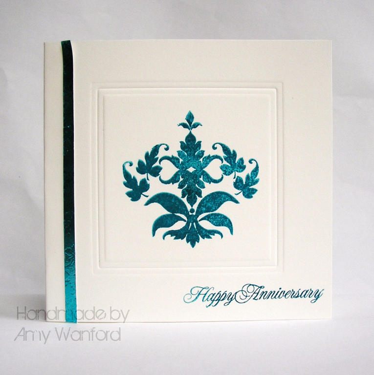 A very CAS card made under a tight deadline LOL!<br />
<br />
Stamps: PTI Damask Designs<br />...