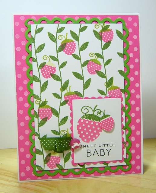 I used Hibiscus Burst and New Leaf as my colors. I used a punched edge- Fiskars Apron punch. I...