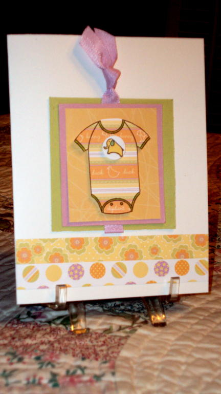Onesie on lavender ribbon