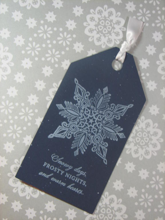 A gift tag for a Christmas challenge