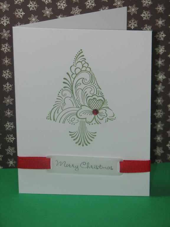Christmas Card for a Christmas challenge requiring stamping.