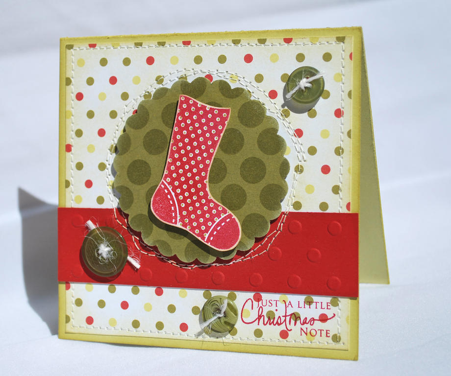 Supplies:<br />
Stamps - Stocking Prints, Signature Christmas, Polka Dot Basics II<br />
Ink -...