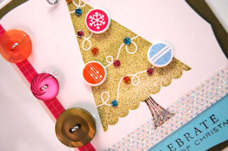 O Papertrey Tree close up<br />
<br />
Supplies:<br />
<br />
Stamps: Tree Trimming, Polka...