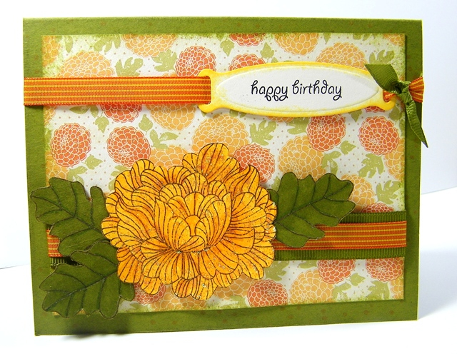 Stamps:  In Bloom, Birthday Basics; SU: Bitty Backgrounds<br />
Ink: Versafine Onyx Black; PTI:...