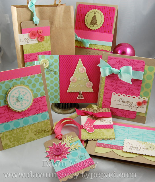 Paper: kraft, vintage cream, aqua mist, spring moss, hibiscus burst, raspberry fizz<br />...