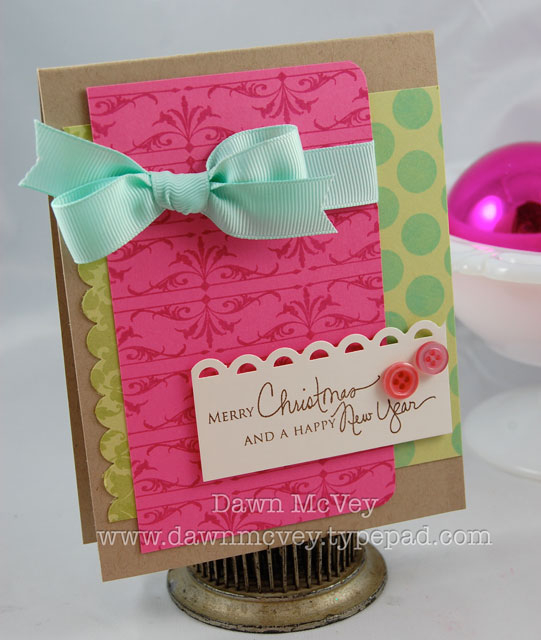 Paper: kraft, vintage cream, spring moss, hibiscus burst<br />
Stamps: Signature Christmas,...