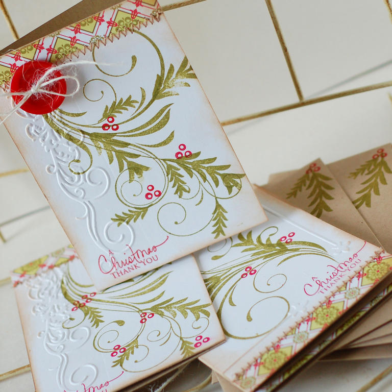 Stamps:  Signature Holiday Greetings, Peaceful Poinsettia, Fancy Flourishes<br />
Ink:  Pure...