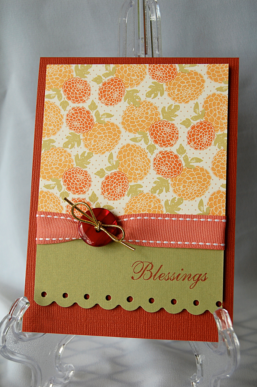 {Blessings} Card  51/2 x 4  in<br />
<br />
Recipe:<br />
<br />
~ Cardstock: Paper...