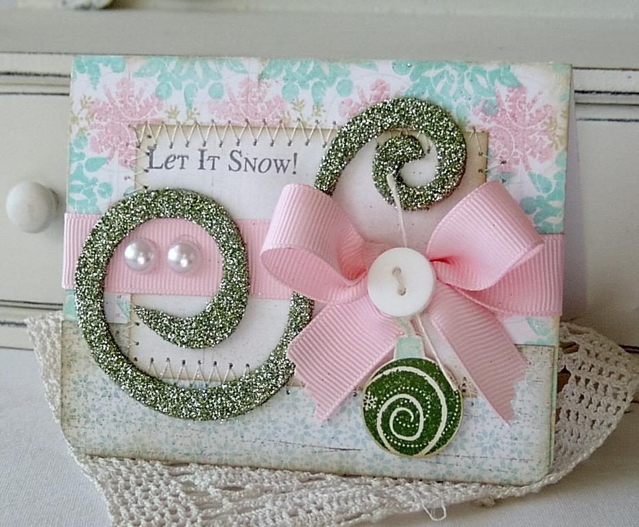 Papertrey Ink Supplies Used:<br />
Stamps:<br />
Winter Swirls<br />
Ink:<br />
Sweet Blush,...