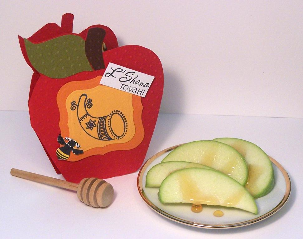 I made this Rosh Hashanah card for The Papertrey Bloghop using stamps from The Honey Bees and...