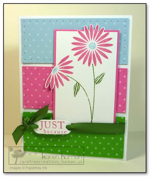 Supplies<br />
Stamps: Floral Frenzy, Mixed Messages;<br />
Ink: Hibiscus Burst, Spring Rain,...