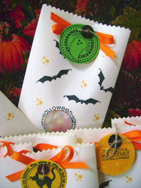Halloween Treat Bag close up. I was gifted with a huge box of irregular size envelopes from a...