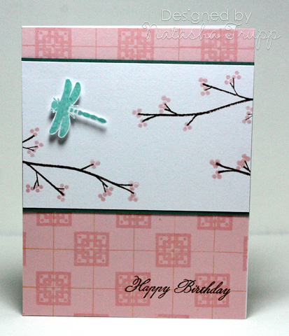 Supplies:<br />
Stamps: Pond Life, Out on a Limb, Guidelines, Birthday Basics