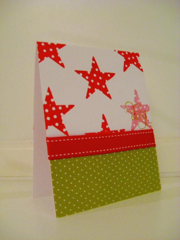 Stamps - Star Prints<br />
Ink - Pure Poppy/Ripe Avocado<br />
Card - Stampers Select...