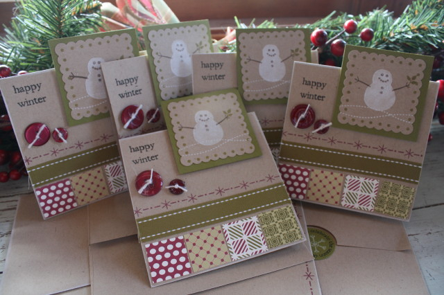 Stamps:  Holiday Tree, Borders and Corners:  Squares, Holiday Button Bits<br />
Ink:  Ripe...