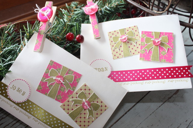 Stamps:  Holiday Button Bits, Borders and Corners: Circles, $1 store alphabet<br />
Ink:  Ripe...