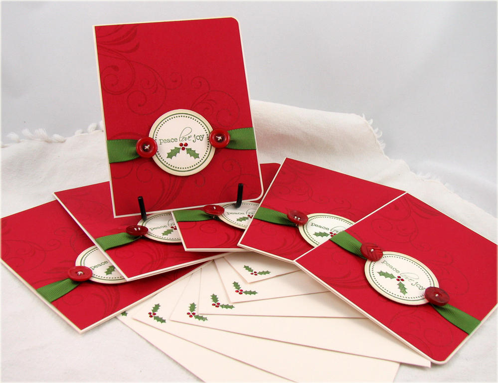 Peace, Love, Joy set<br />
Stamps: 2009 Holiday Tags, Fancy Flourishes<br />
Cardstock:...