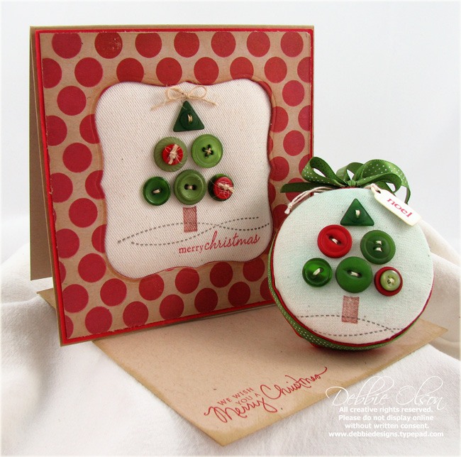 Merry Christmas Button Tree Ensemble<br />
**See this blog post for details:...