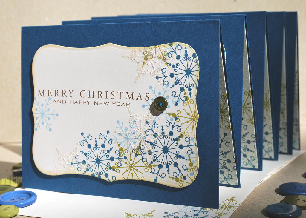 STAMPS: Snowflake Serenade, Tree Trimming Trio<br />
INK:  Dark Chocolate, Enchanted Evening,...