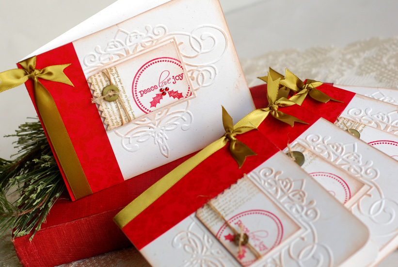 Stamps:  2009 Holiday Tag Collection, Background Basics: Text Style II, Giga Guidelines<br />...