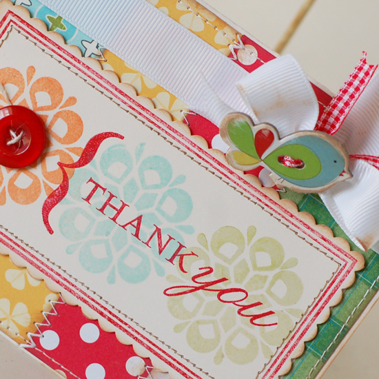 Stamps:  Giga Guidelines, Take Note<br />
Ink:  Pure Poppy, Orange Zest, Aqua Mist, Spring...