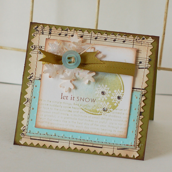 Stamps: 2009 Holiday Tag Collection, Background Basics: Text Style II<br />
Ink: Aqua Mist,...