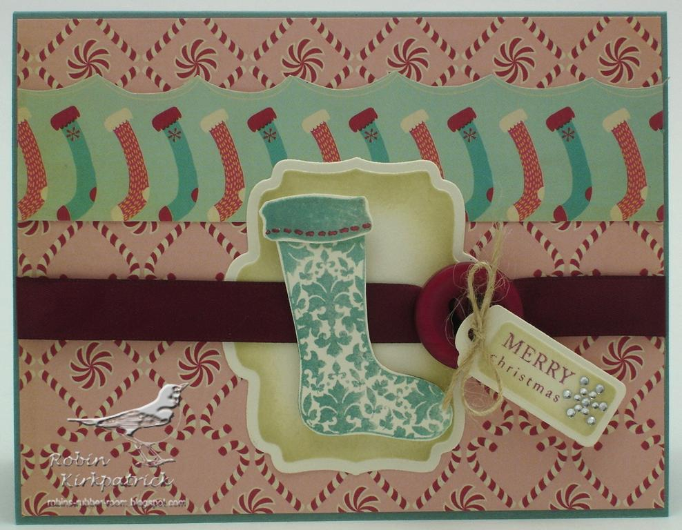This card is based on CPS sketch 137 and uses PTI Stocking Prints and Tree Trimming Trio (inside...
