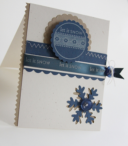 Stamps: 2009 Holiday Tag Collection<br />
Paper: Rustic Cream, Enchanted Evening, Kraft<br />...