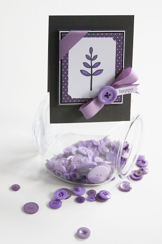 Stamps: Holiday tree<br />
Paper: Smokey Shadow, Stamper&#039;s Select, Bitty Dot Basics (Plum...