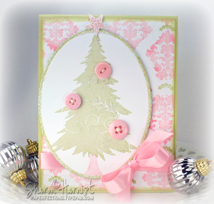 Stamps: Tree Trimming Trio, Damask Designs, Borders &amp; Corners {Oval} (tiny Spring Moss holly...