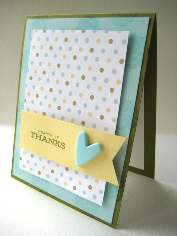5 minute card!  versamark background using everyday classics flower, polka dot patterned paper,...
