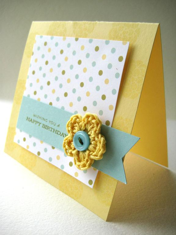 another 5 minute card using simple supplies:  everyday classics flower stamped in versamark,...