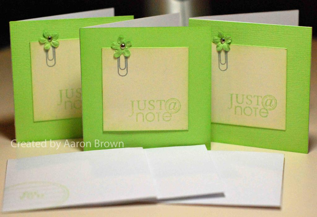 www.aaronsbooth32.blogspot.com  A simple set of 3x3 cards and envelopes that could be tucked...