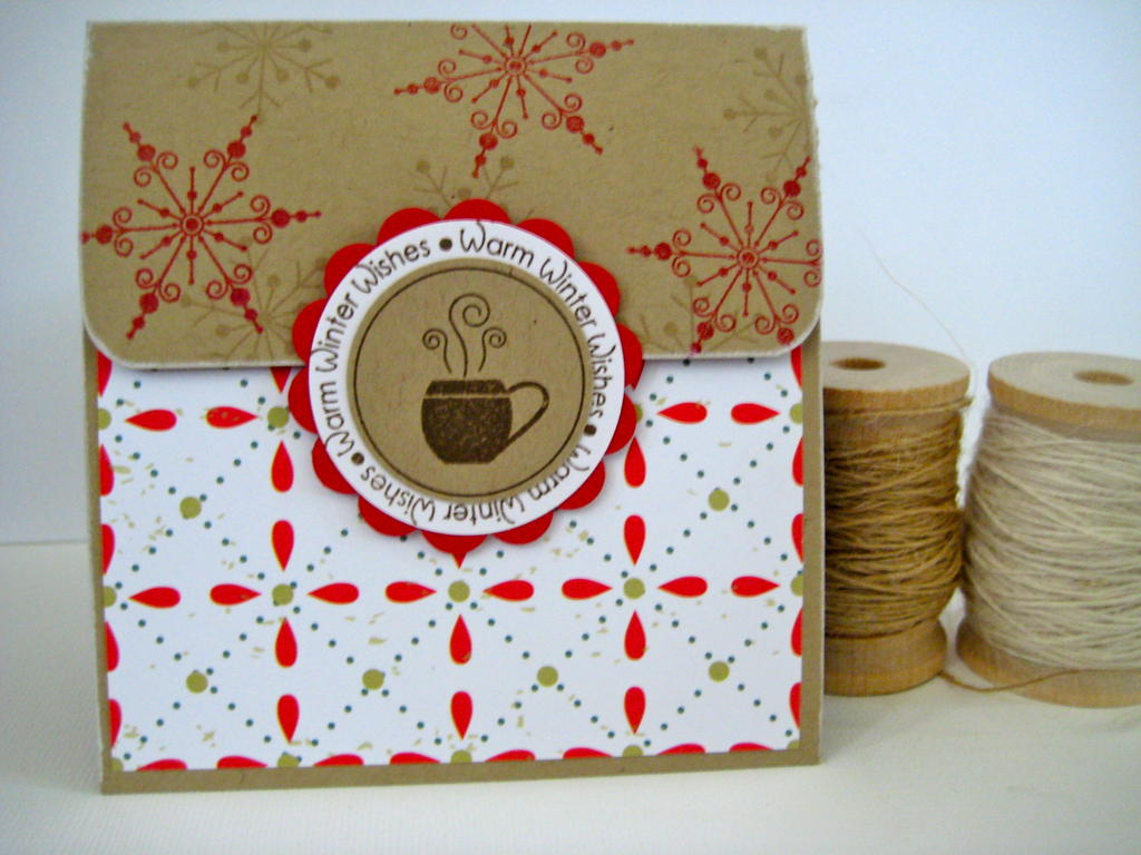 Gift Card Holder using Snowflake Serenade, 2008 Holiday Tags, and Rustic Snowflakes pp.