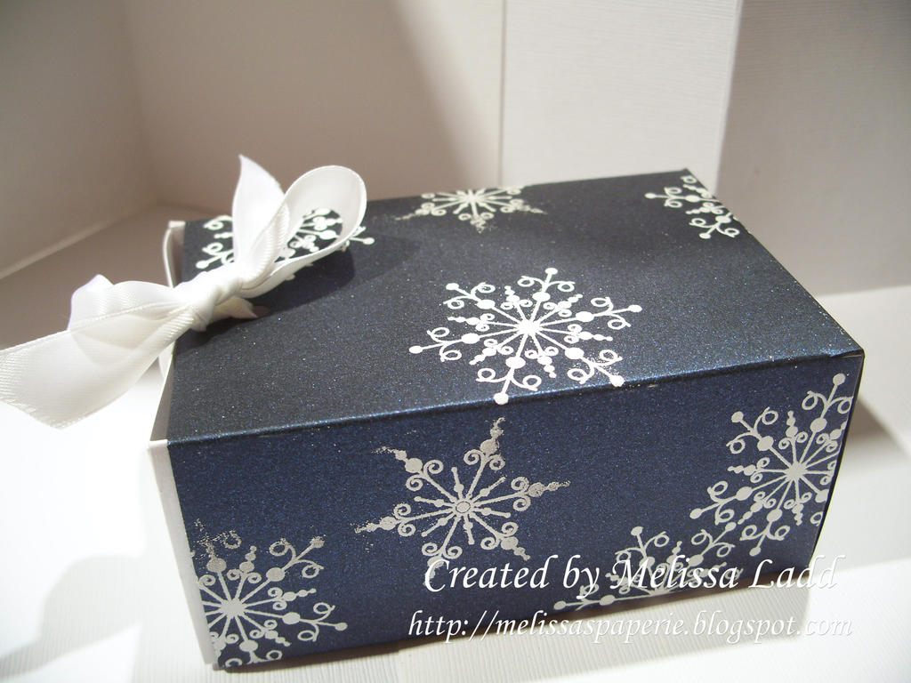 Perfect Match Box template, Snowflake Serenade stamps, Night Sky Shimmer and Stamper&#039;s...
