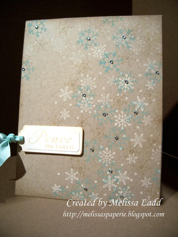 Rustic Snowflakes and Believe stamp sets, Kraft and Vintage Cream cs, Aqua mist and Vintage...