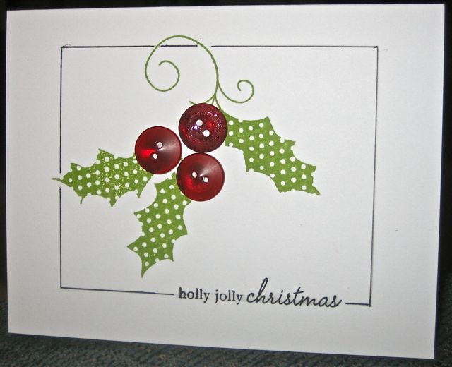 Holiday Button Bits One Layer Card