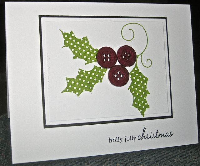 Holiday Button Bits One Layer Card