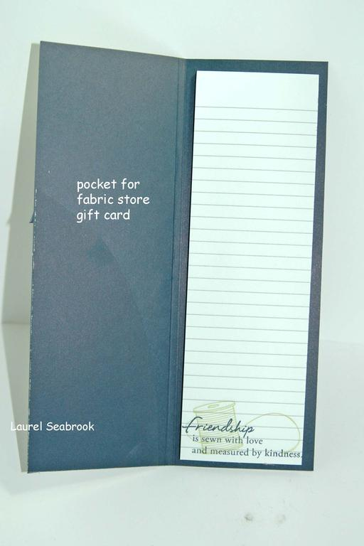 Inside of Quilter Notepad