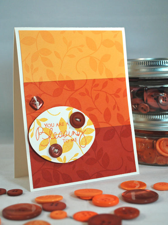 Stamps - Turning a New Leaf, Signature Greetings<br />
Ink - Summer Sunrise, Orange Zest<br />...